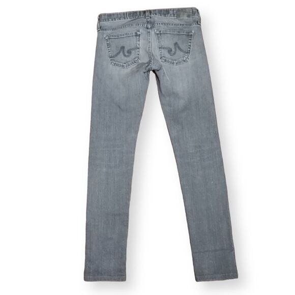 AG Adriano Goldschmied The Nikki Relaxed Skinny Grey Distressed US 24 - Picture 4 of 13